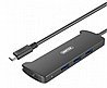 מתאם חברת UNITEK דגם Type-C V300ABK ל HDMI ו 3x USB 3.1