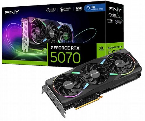 ����� ��� ���� PNY ��� GeForce RTX5070 12GB ARGB VCG507012TFXXPB1-O