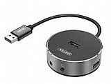 ���� ���� unitek ��� Y-2197 HUB USB + Stereo Audio Port