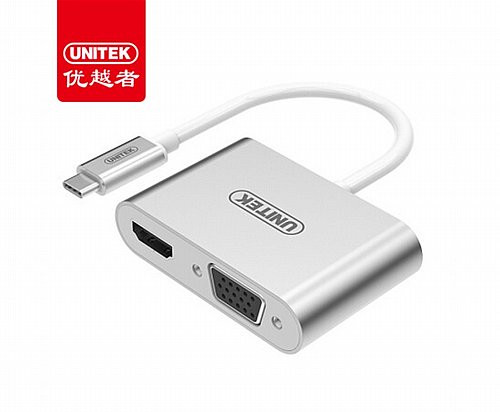 ���� ���� UNITEK ��� Type-C Y-V100SL � HDMI � VGA
