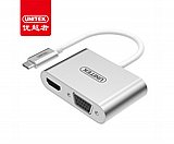 ���� ���� UNITEK ��� Type-C Y-V100SL � HDMI � VGA