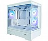 מארז מחשב Zalman P30 בצבע לבן עם מאווררי ARGB אקווריום